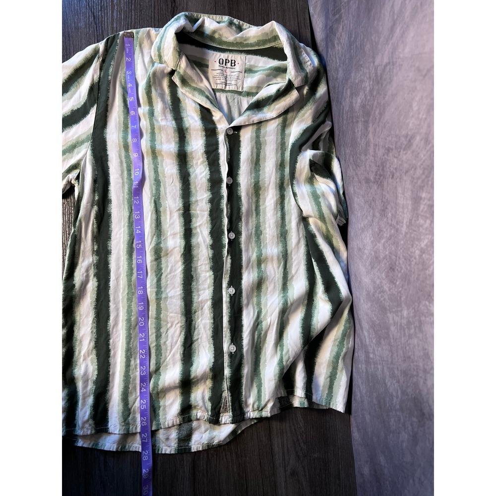 Original Paperbacks Striped Watercolor Collar Resort Men's Large Vacation - Picture 8 of 8